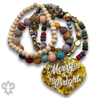 Christmas charm bracelet stack