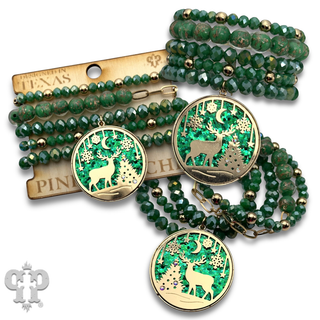 Christmas scene bracelet stack