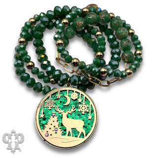 Christmas scene bracelet stack