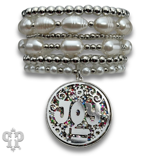 Christmas scene bracelet stack