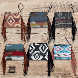 Western fringe crossbody bag, last call