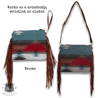 Western fringe crossbody bag, last call
