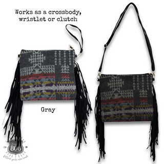 Western fringe crossbody bag, last call