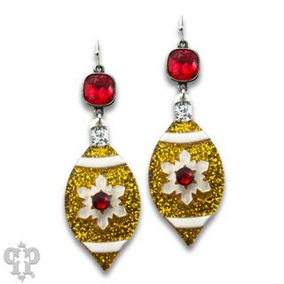 Christmas ornament earring with Austrian crystal