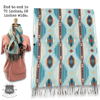 Western print poncho, last call