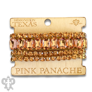 Four strand mixed rhinestone bracelet, two sizes