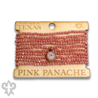 Faceted small bead bracelet set with Austrian crystal