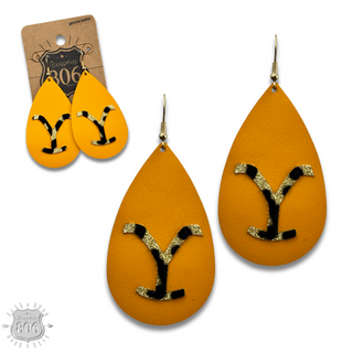 Teardrop "Y" brand earring, last call