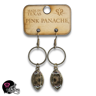 Football earring with Austrian crystals