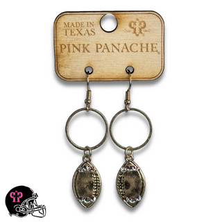 Football earring with Austrian crystals - LC