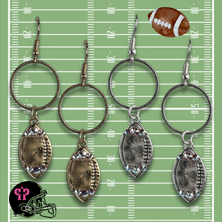 Football earring with Austrian crystals - LC