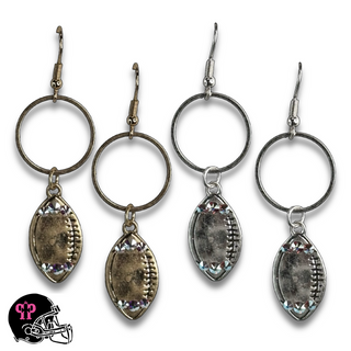Football earring with Austrian crystals - LC