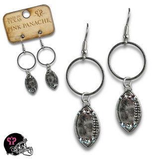 Football earring with Austrian crystals - LC