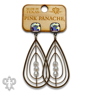 Triple teardrop earring with crystals from Swarovski® - LC