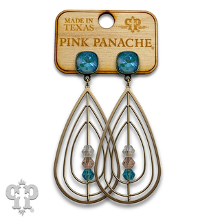 Triple teardrop earring with crystals from Swarovski® - LC