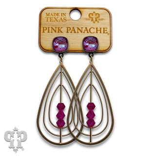 Triple teardrop earring with crystals from Swarovski® - LC