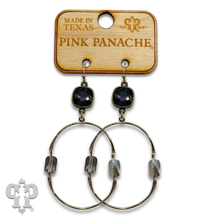 Hinged oval earring with crystals from Swarovski® - LC