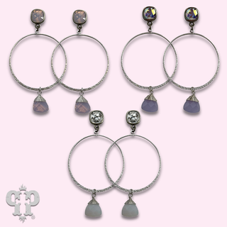 Crystal drop earring with crystals from Swarovski® - LC