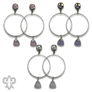 Crystal drop earring with crystals from Swarovski® - LC