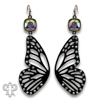 Butterfly wing earring with crystals from Swarovski® - LC