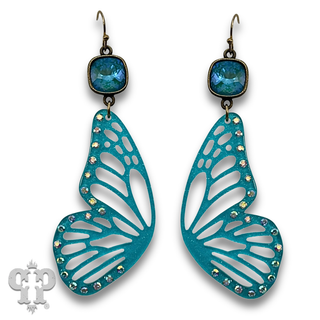Butterfly wing earring with crystals from Swarovski® - LC