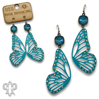 Butterfly wing earring with crystals from Swarovski® - LC
