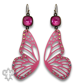 Butterfly wing earring with crystals from Swarovski® - LC