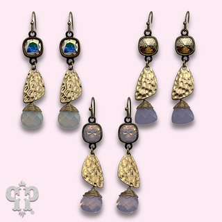 Crystal drop earring with crystals from Swarovski® - LC