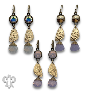 Crystal drop earring with crystals from Swarovski® - LC