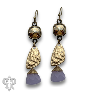 Crystal drop earring with crystals from Swarovski® - LC