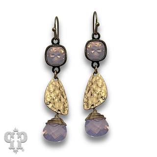 Crystal drop earring with crystals from Swarovski® - LC