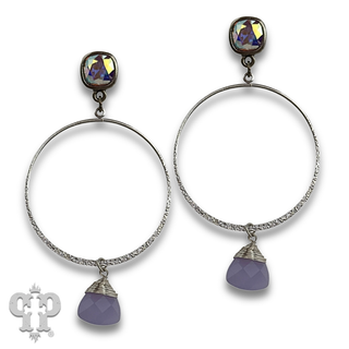 Crystal drop earring with crystals from Swarovski® - LC