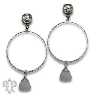 Crystal drop earring with crystals from Swarovski® - LC