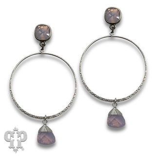 Crystal drop earring with crystals from Swarovski® - LC