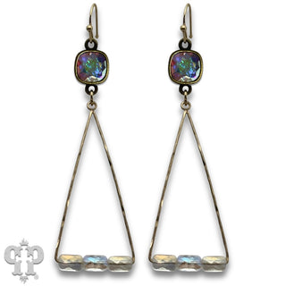 Triangle swing earring with crystals from Swarovski®- LC