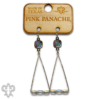 Triangle swing earring with crystals from Swarovski®- LC