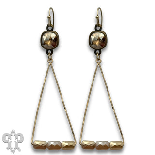 Triangle swing earring with crystals from Swarovski®- LC