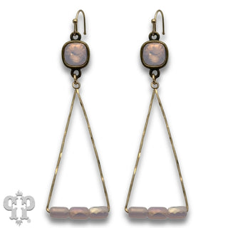 Triangle swing earring with crystals from Swarovski®- LC