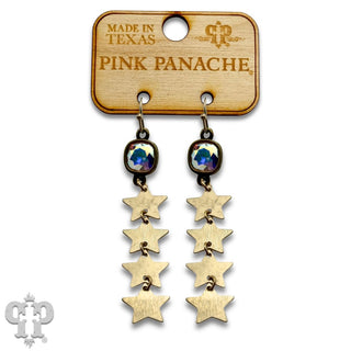 Four star earring with crystals from Swarovski® - LC