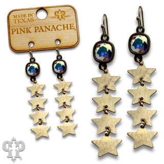 Four star earring with crystals from Swarovski® - LC