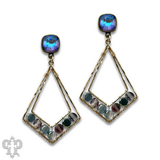 Pointed teardrop earring, Austrian crystal