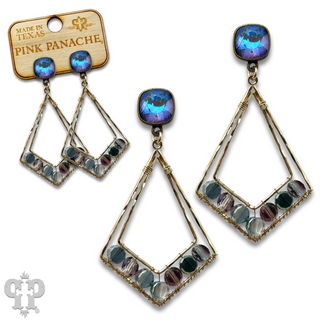 Pointed teardrop earring, Austrian crystal
