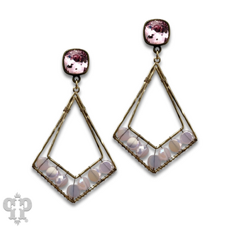 Pointed teardrop earring, Austrian crystal