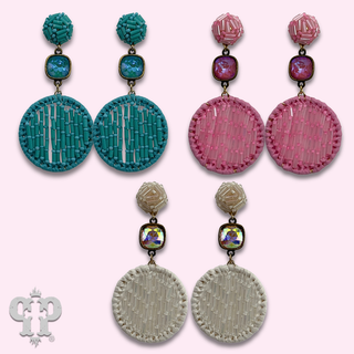 Woven bead earring with crystals from Swarovski® - LC