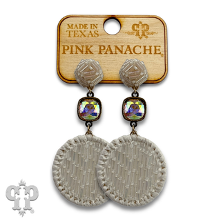 Woven bead earring with crystals from Swarovski® - LC