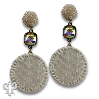 Woven bead earring with crystals from Swarovski® - LC