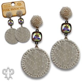 Woven bead earring with crystals from Swarovski® - LC