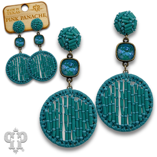 Woven bead earring with crystals from Swarovski® - LC