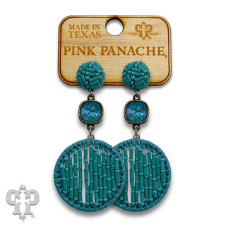 Woven bead earring with crystals from Swarovski® - LC