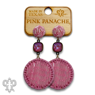 Woven bead earring with crystals from Swarovski® - LC